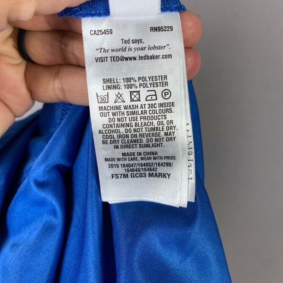 Ted Baker Mens Marky Solid Colour Swim Trunks in Blue US Size 3XL - Picture 13 of 13